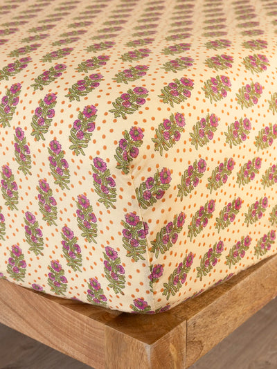 Mix & Match Cotton Fitted Sheet - Rust Polka Dot-view 1